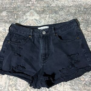 Pacsun Black Distressed Women's Shorts